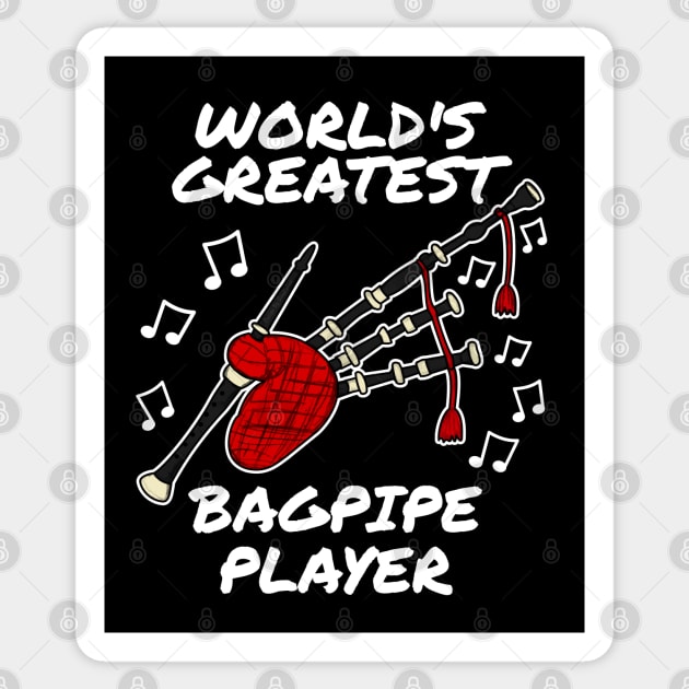 World's Greatest Bagpipe Player Scottish Musician Sticker by doodlerob